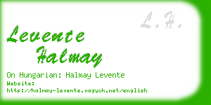 levente halmay business card